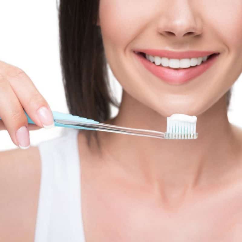 Woman practicing oral health and nutrition in La Cañada Flintridge, California